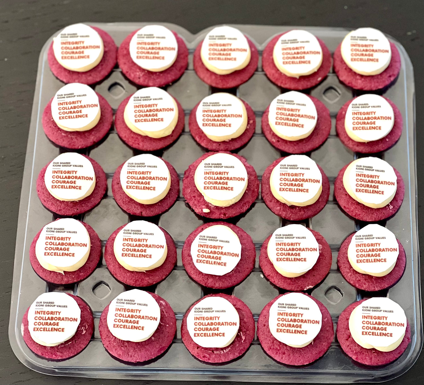 BRANDED MINI CUPCAKES WITH LOGOS 25 Pieces