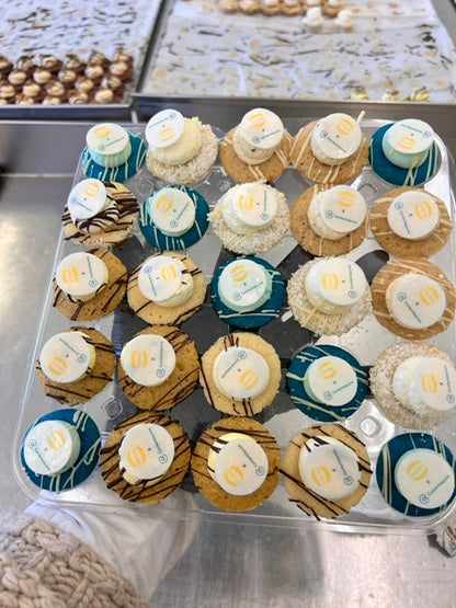 BRANDED MINI CUPCAKES WITH LOGOS 25 Pieces